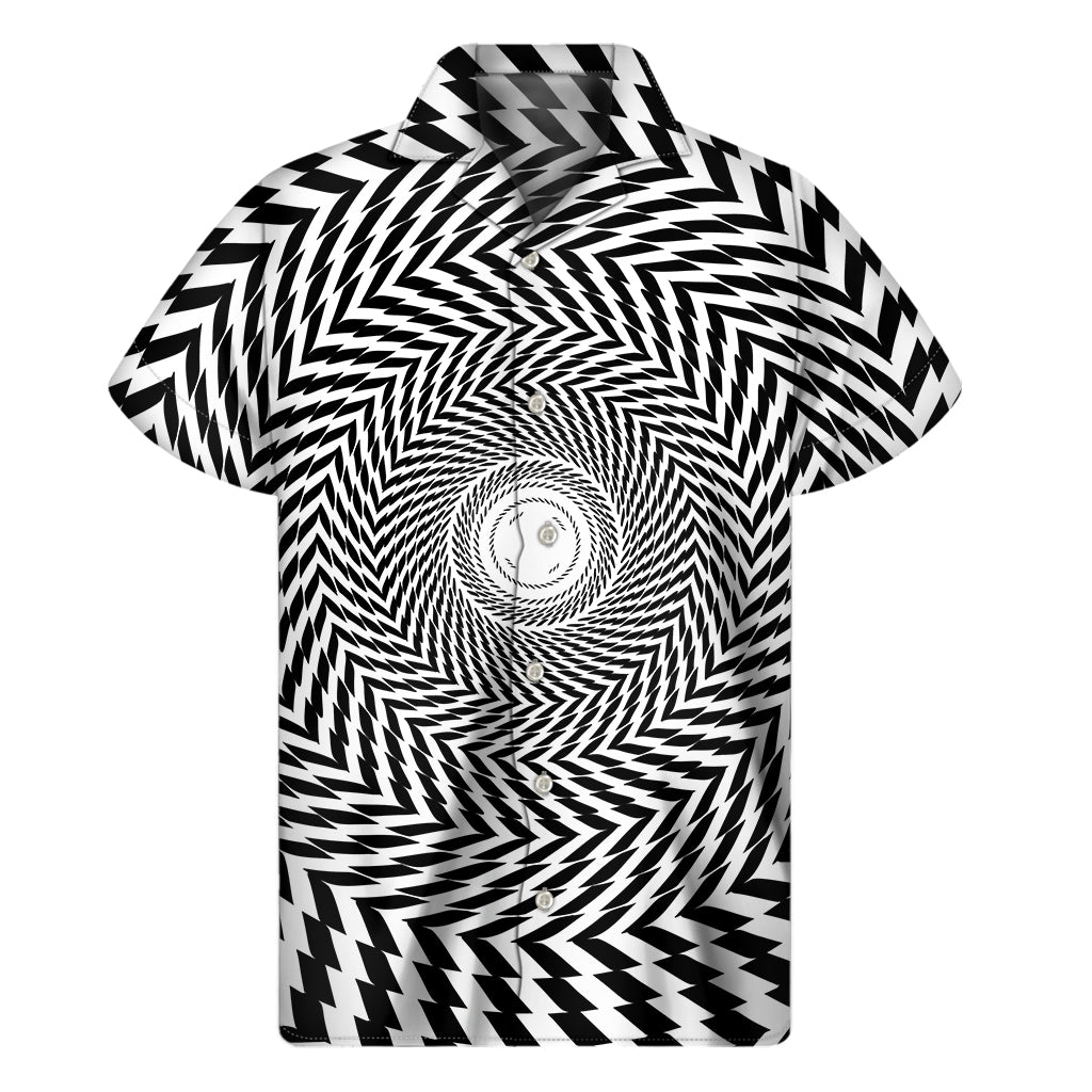 Spiral Illusory Motion Print Men's Short Sleeve Shirt