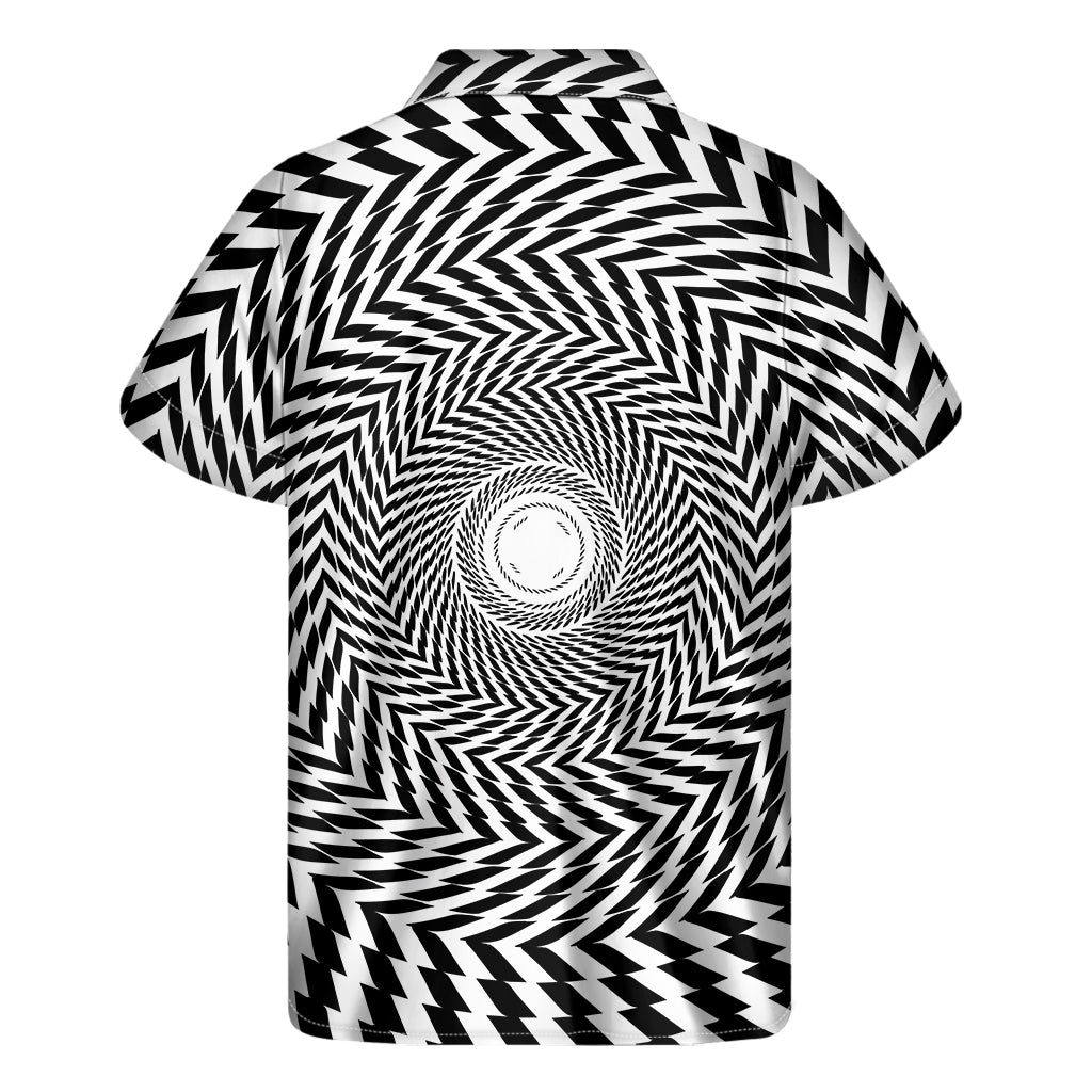 Spiral Illusory Motion Print Men's Short Sleeve Shirt