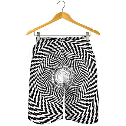 Spiral Illusory Motion Print Men's Shorts