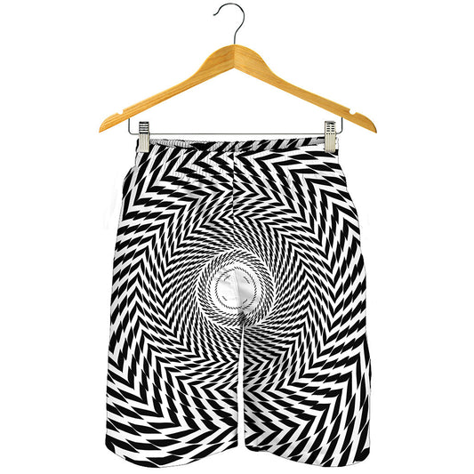 Spiral Illusory Motion Print Men's Shorts
