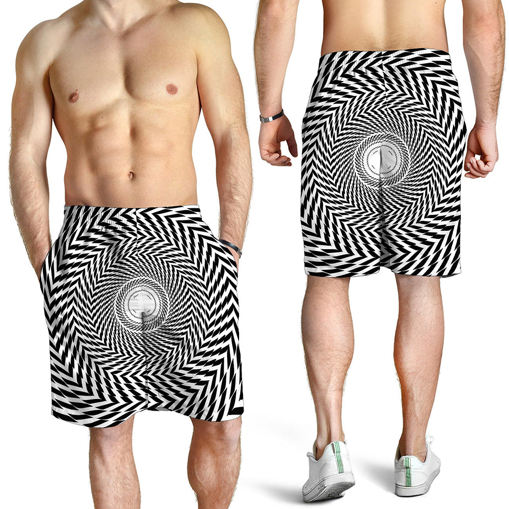 Spiral Illusory Motion Print Men's Shorts