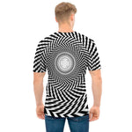 Spiral Illusory Motion Print Men's T-Shirt