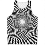 Spiral Illusory Motion Print Men's Tank Top