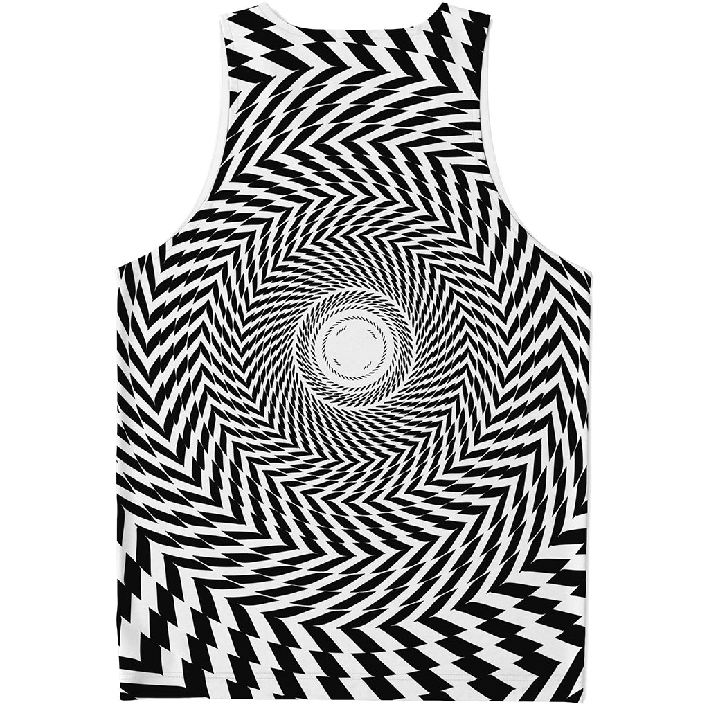 Spiral Illusory Motion Print Men's Tank Top