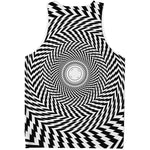 Spiral Illusory Motion Print Men's Tank Top