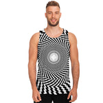 Spiral Illusory Motion Print Men's Tank Top