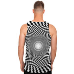 Spiral Illusory Motion Print Men's Tank Top