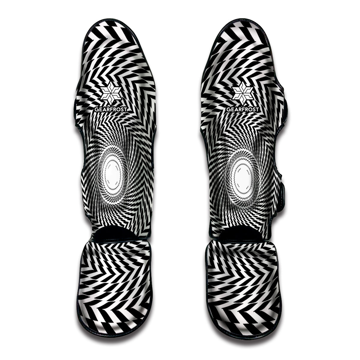 Spiral Illusory Motion Print Muay Thai Shin Guard