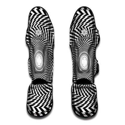 Spiral Illusory Motion Print Muay Thai Shin Guard