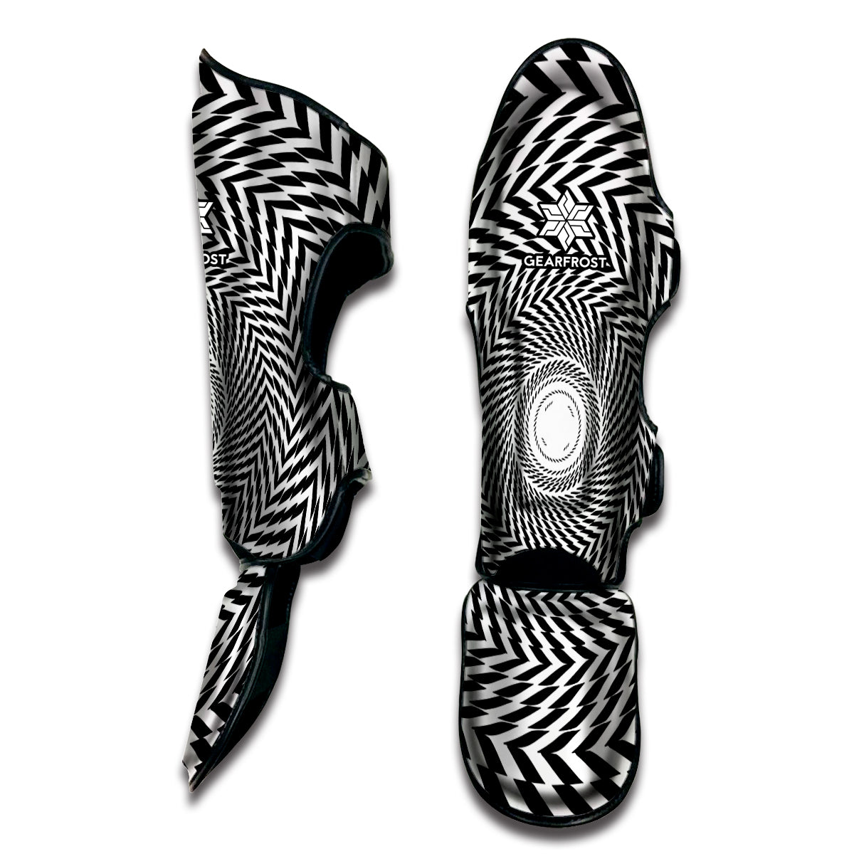 Spiral Illusory Motion Print Muay Thai Shin Guard