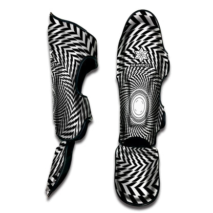 Spiral Illusory Motion Print Muay Thai Shin Guard