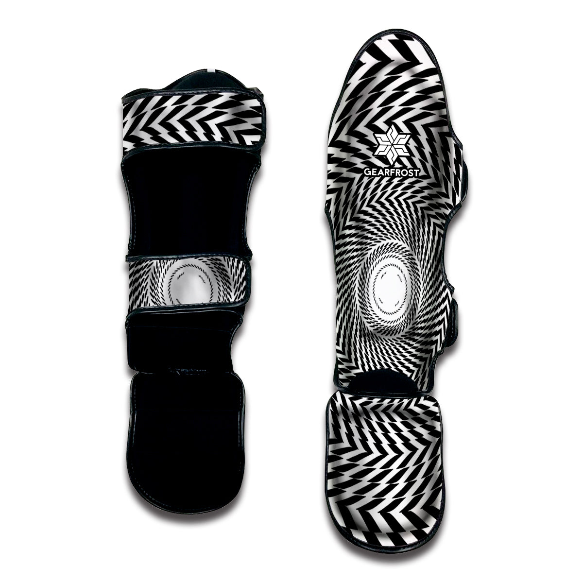 Spiral Illusory Motion Print Muay Thai Shin Guard