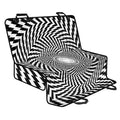 Spiral Illusory Motion Print Pet Car Back Seat Cover