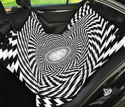 Spiral Illusory Motion Print Pet Car Back Seat Cover