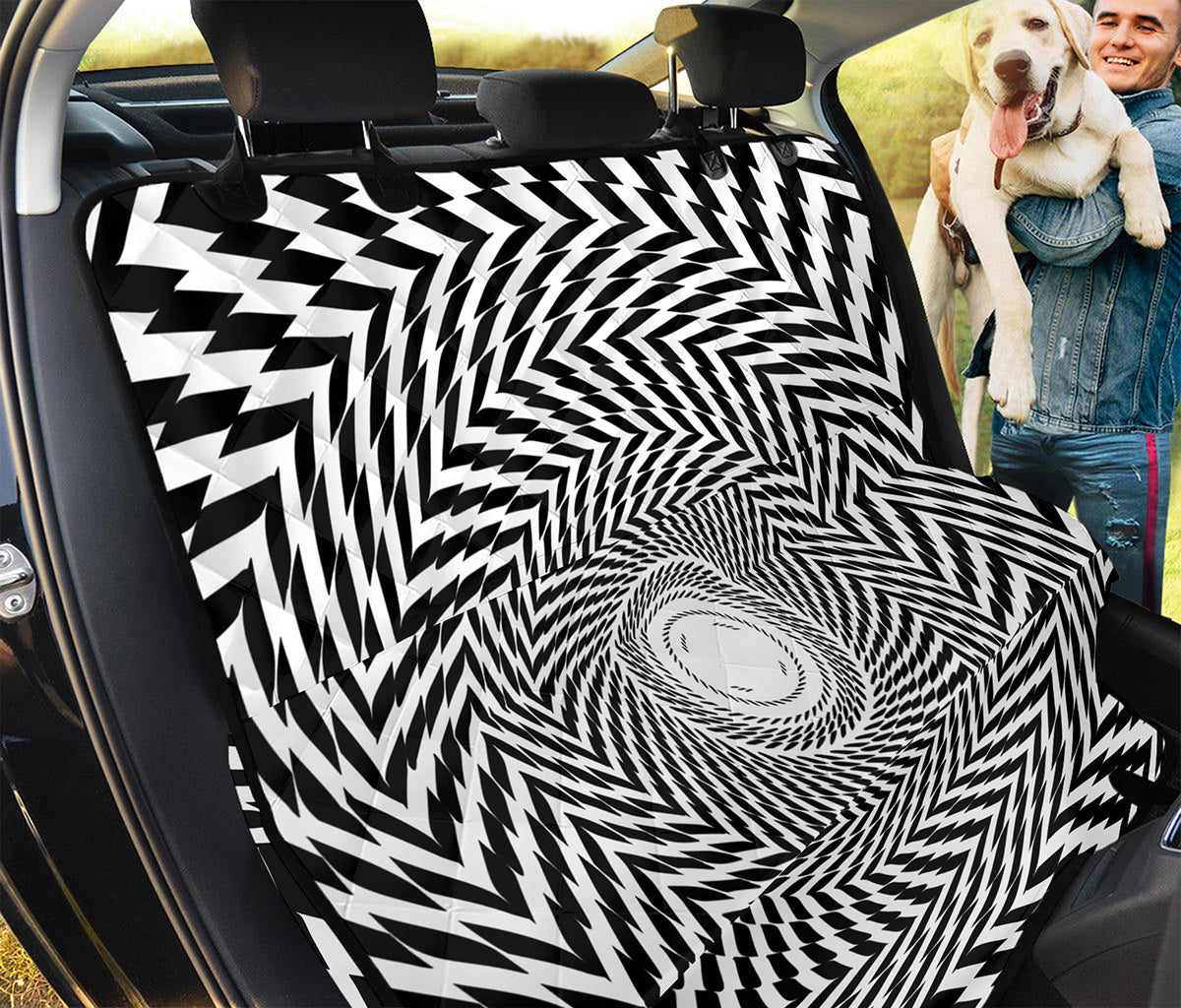 Spiral Illusory Motion Print Pet Car Back Seat Cover