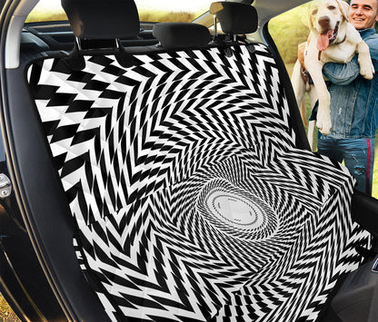 Spiral Illusory Motion Print Pet Car Back Seat Cover