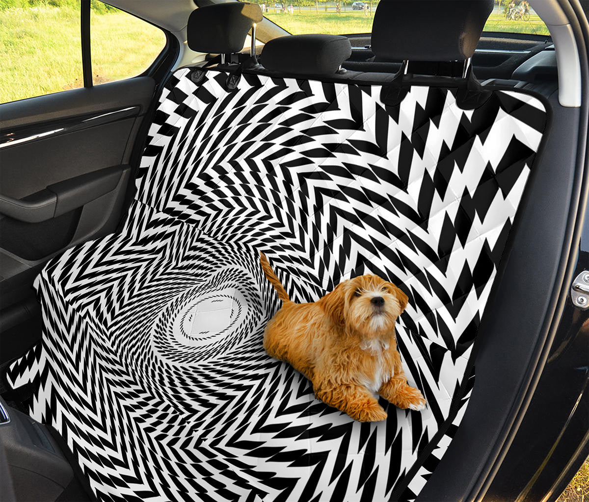 Spiral Illusory Motion Print Pet Car Back Seat Cover