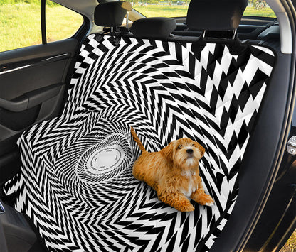 Spiral Illusory Motion Print Pet Car Back Seat Cover