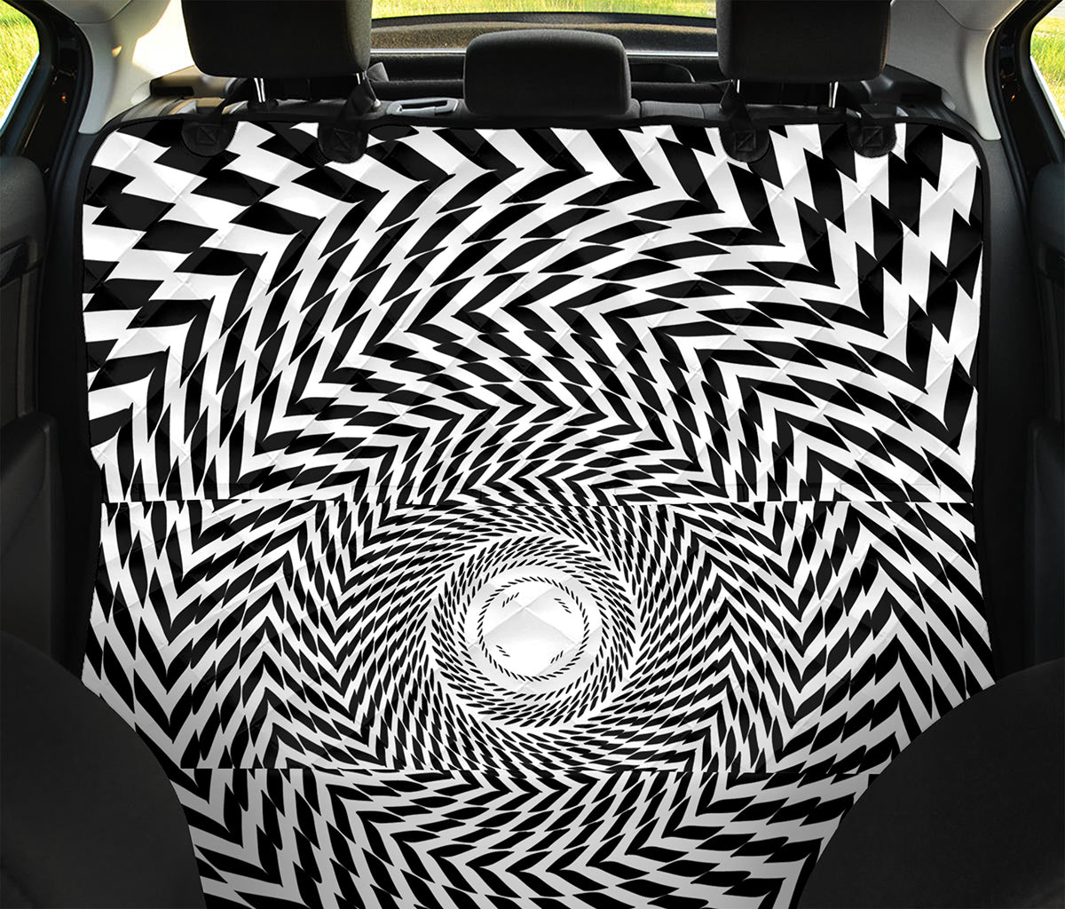 Spiral Illusory Motion Print Pet Car Back Seat Cover