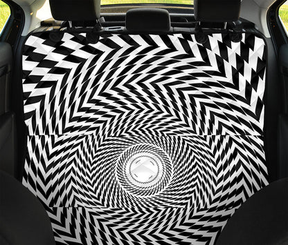 Spiral Illusory Motion Print Pet Car Back Seat Cover