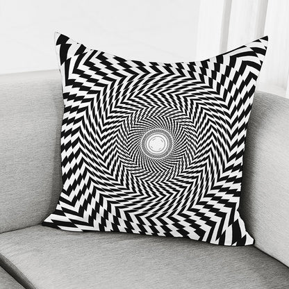 Spiral Illusory Motion Print Pillow Cover