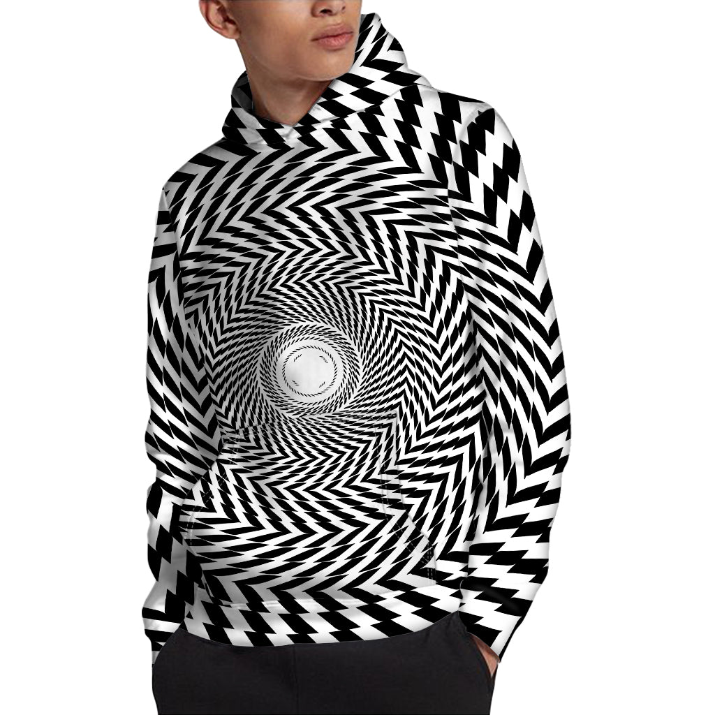 Spiral Illusory Motion Print Pullover Hoodie