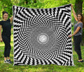 Spiral Illusory Motion Print Quilt