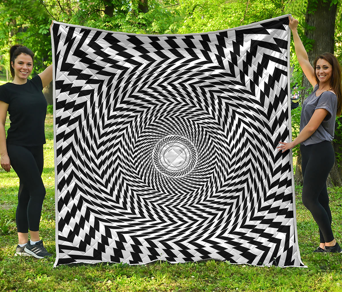 Spiral Illusory Motion Print Quilt