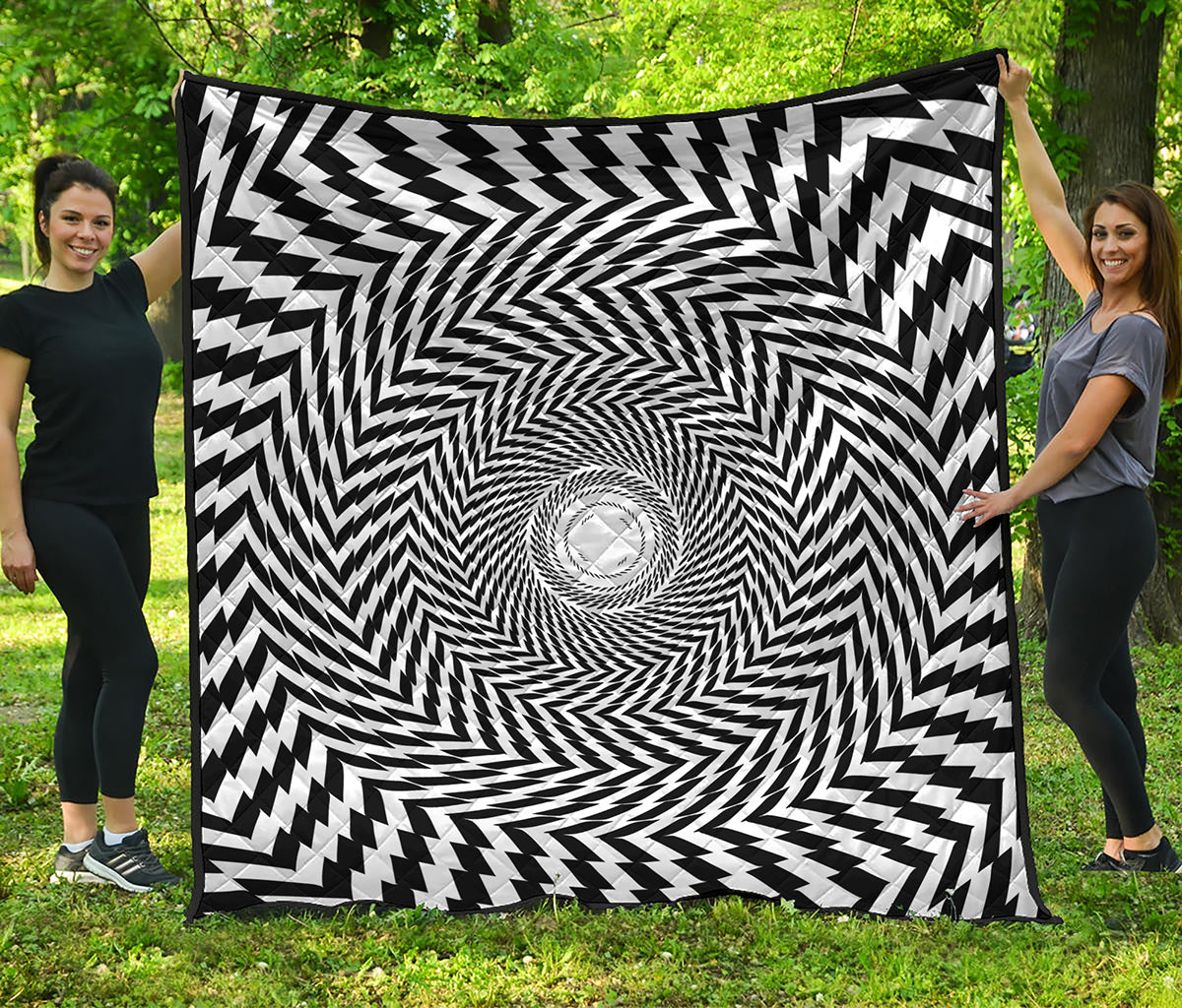 Spiral Illusory Motion Print Quilt