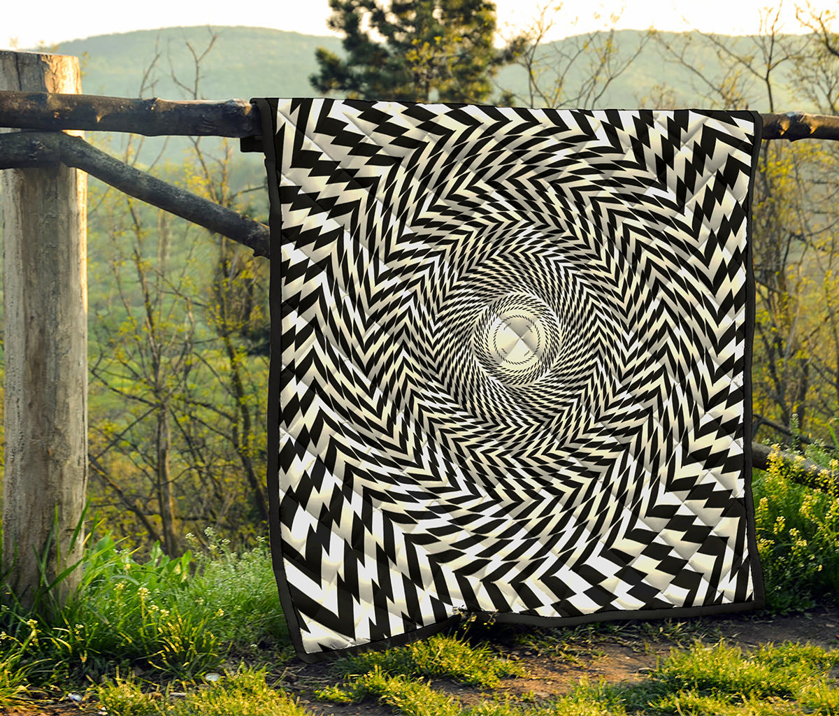 Spiral Illusory Motion Print Quilt