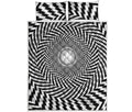 Spiral Illusory Motion Print Quilt Bed Set