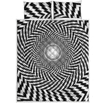 Spiral Illusory Motion Print Quilt Bed Set