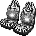 Spiral Illusory Motion Print Universal Fit Car Seat Covers