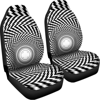 Spiral Illusory Motion Print Universal Fit Car Seat Covers
