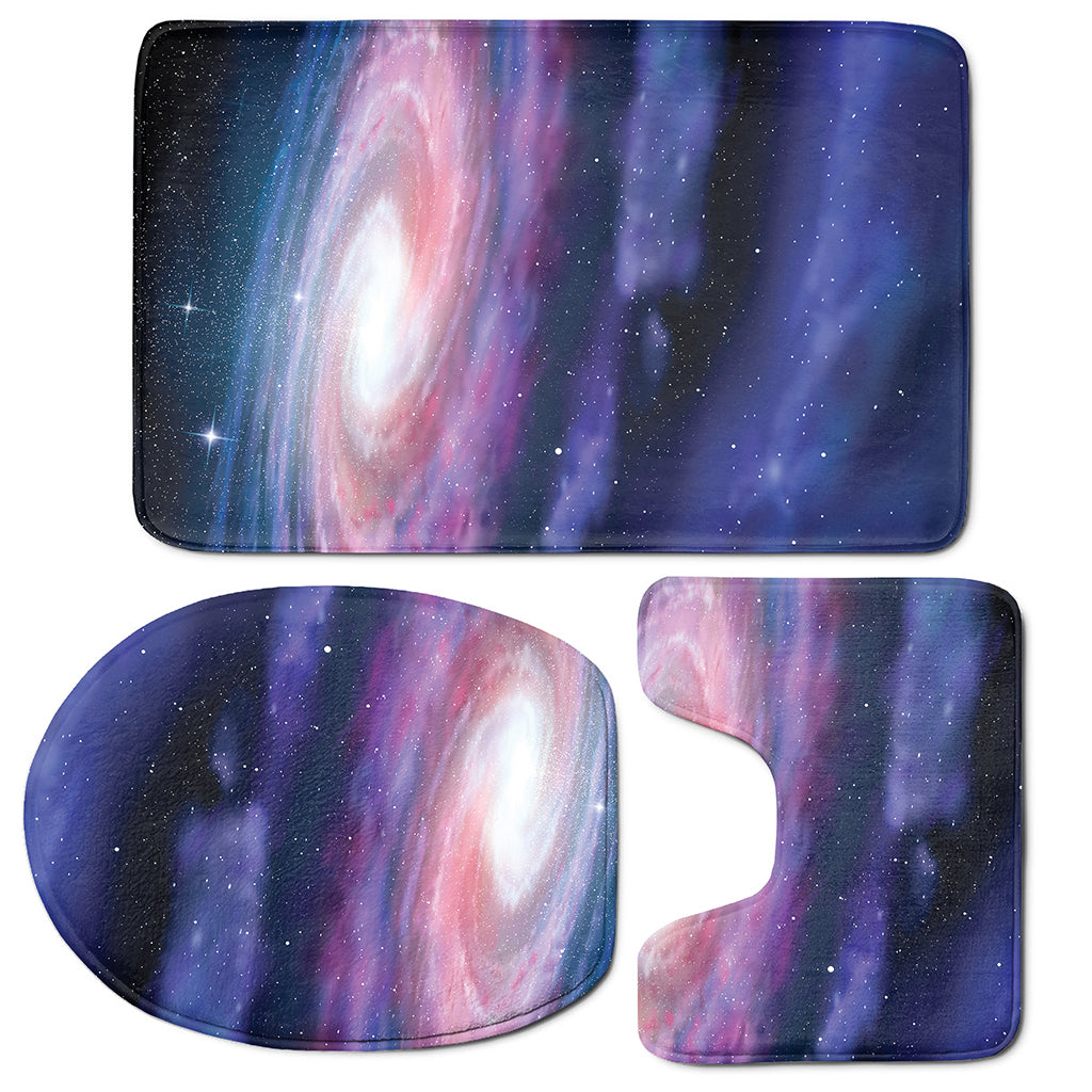 Spiral Milky Way Print 3 Piece Bath Mat Set