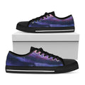 Spiral Milky Way Print Black Low Top Sneakers
