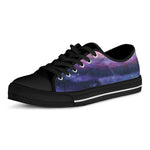 Spiral Milky Way Print Black Low Top Shoes