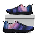 Spiral Milky Way Print Black Running Shoes