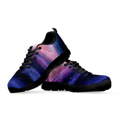 Spiral Milky Way Print Black Sneakers