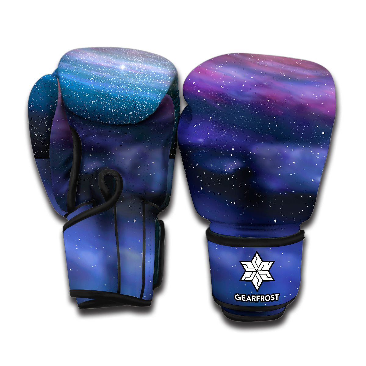 Spiral Milky Way Print Boxing Gloves