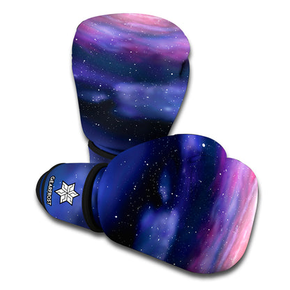 Spiral Milky Way Print Boxing Gloves