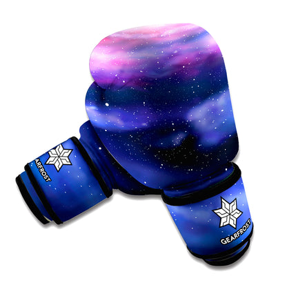 Spiral Milky Way Print Boxing Gloves
