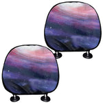 Spiral Milky Way Print Car Headrest Covers
