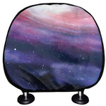 Spiral Milky Way Print Car Headrest Covers