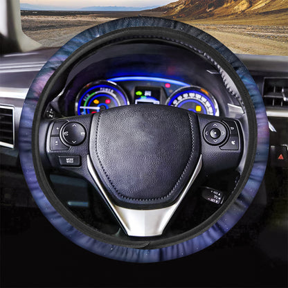 Spiral Milky Way Print Car Steering Wheel Cover