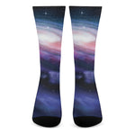 Spiral Milky Way Print Crew Socks