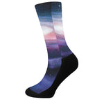 Spiral Milky Way Print Crew Socks