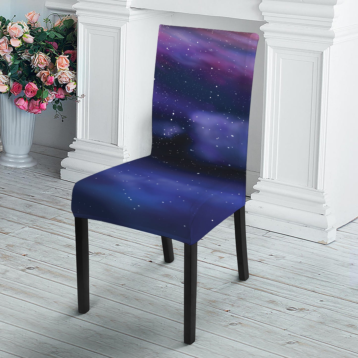 Spiral Milky Way Print Dining Chair Slipcover