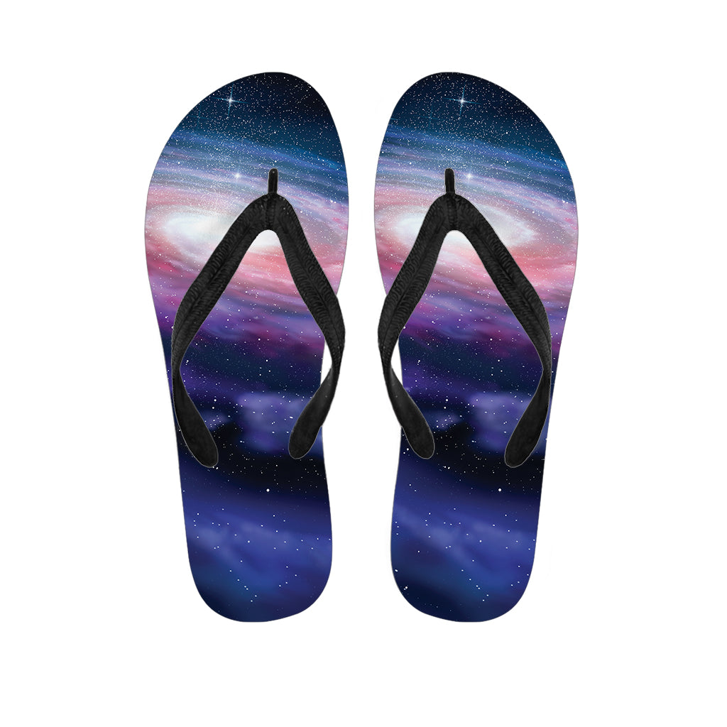 Spiral Milky Way Print Flip Flops