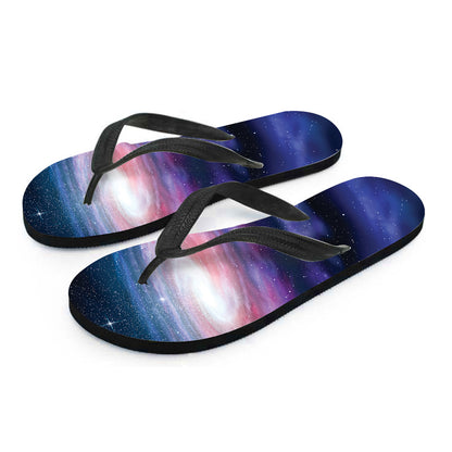 Spiral Milky Way Print Flip Flops